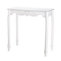 White Scallop Hall Table